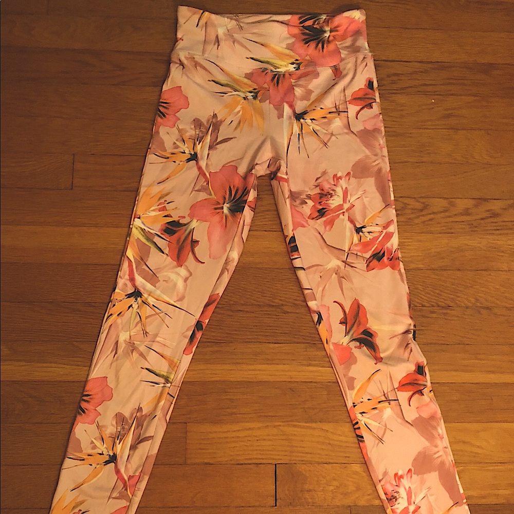 Floral Pink Yoga Pants